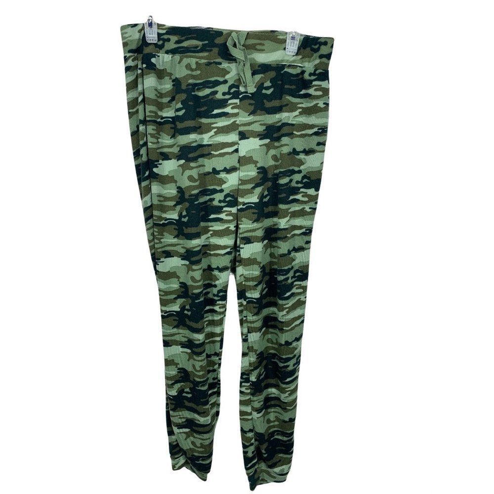 Bobbie Brooks Green Camo Lounge Sleep Pants Size Large